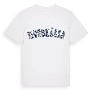 Mosshälla college t-shirt – ekologisk bomull t-shirt från Pinshirt