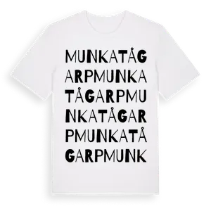 Munka Tågarp ordlek t-shirt – ekologisk bomull t-shirt från Pinshirt