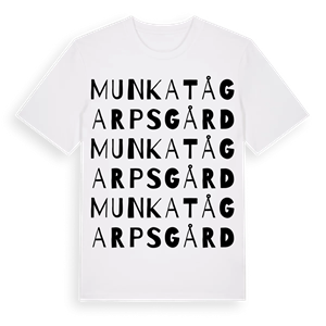 Munka Tågarps gård ordlek t-shirt – ekologisk bomull t-shirt från Pinshirt