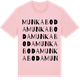 Pink Cotton t-shirt med Munkaboda ordlek t-shirt