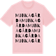 Pink Cotton t-shirt med Munkagårda ordlek t-shirt