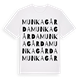 White t-shirt med Munkagårda ordlek t-shirt