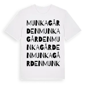 Munkagården ordlek t-shirt – ekologisk bomull t-shirt från Pinshirt