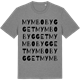 Mid Heather Gray t-shirt med Mymbobygget ordlek t-shirt