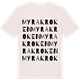 Vintage White t-shirt med Myrakroken ordlek t-shirt