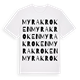 Myrakroken ordlek t-shirt