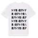 White t-shirt med Myrarp ordlek t-shirt