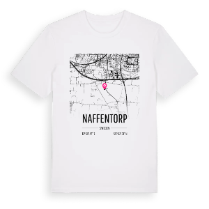 Naffentorp karta t-shirt – ekologisk bomull t-shirt från Pinshirt