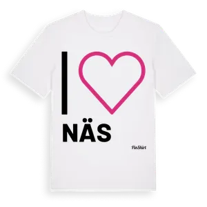 Jag älskar Näs t-shirt stort tryck – ekologisk bomull t-shirt från Pinshirt