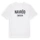 White t-shirt med Navröd i Sverige t-shirt