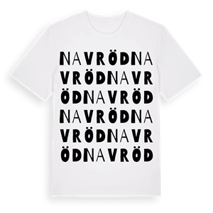 Navröd ordlek t-shirt – ekologisk bomull t-shirt från Pinshirt