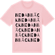 Pink Cotton t-shirt med Nedanbäck ordlek t-shirt