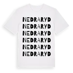 Nedraryd ordlek t-shirt – ekologisk bomull t-shirt från Pinshirt