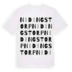 Nidingstorp ordlek t-shirt – ekologisk bomull t-shirt från Pinshirt