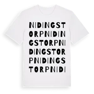 Nidingstorp ordlek t-shirt – ekologisk bomull t-shirt från Pinshirt