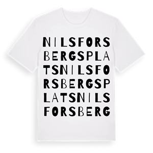 Nils Forsbergs plats ordlek t-shirt – ekologisk bomull t-shirt från Pinshirt