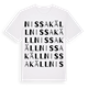 White t-shirt med Nissakäll ordlek t-shirt