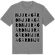 Mid Heather Gray t-shirt med Njuragård ordlek t-shirt