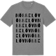 Mid Heather Gray t-shirt med Nöbbelöv ordlek t-shirt