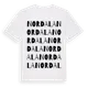 White t-shirt med Nordala ordlek t-shirt