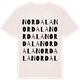 Vintage White t-shirt med Nordala ordlek t-shirt
