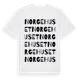 White t-shirt med Norgehuset ordlek t-shirt