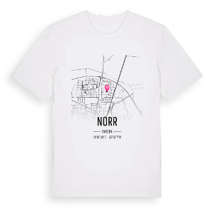Norr karta t-shirt – ekologisk bomull t-shirt från Pinshirt