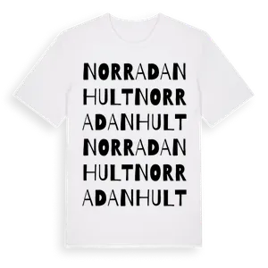 Norra Danhult ordlek t-shirt – ekologisk bomull t-shirt från Pinshirt
