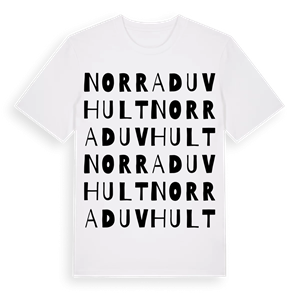 Norra Duvhult ordlek t-shirt – ekologisk bomull t-shirt från Pinshirt