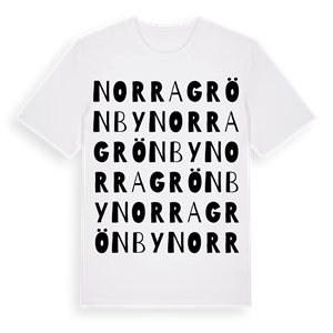 Norra Grönby ordlek t-shirt – ekologisk bomull t-shirt från Pinshirt