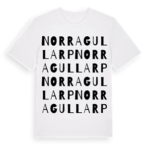 Norra Gullarp ordlek t-shirt – ekologisk bomull t-shirt från Pinshirt