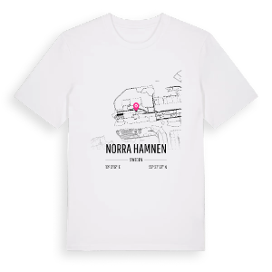 Norra Hamnen karta t-shirt – ekologisk bomull t-shirt från Pinshirt