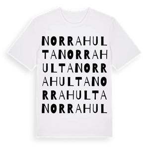 Norra Hulta ordlek t-shirt – ekologisk bomull t-shirt från Pinshirt