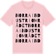 Pink Cotton t-shirt med Norra Industriområdet ordlek t-shirt