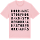 Pink Cotton t-shirt med Norra Knästorp ordlek t-shirt