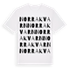 White t-shirt med Norra kvarn ordlek t-shirt