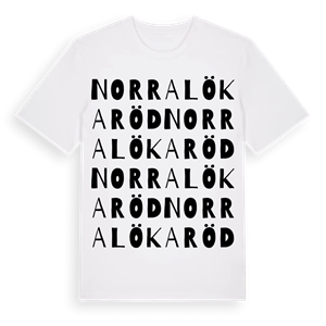 Norra Lökaröd ordlek t-shirt – ekologisk bomull t-shirt från Pinshirt