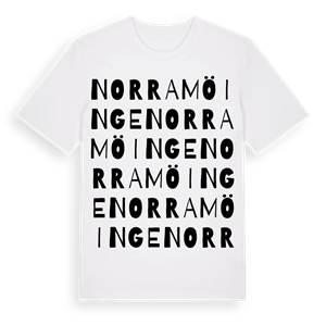 Norra Möinge ordlek t-shirt – ekologisk bomull t-shirt från Pinshirt
