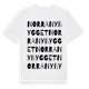 White t-shirt med Norra Nybygget ordlek t-shirt