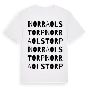 Norra Olstorp ordlek t-shirt – ekologisk bomull t-shirt från Pinshirt