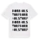 White t-shirt med Norra Olstorp ordlek t-shirt