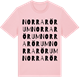 Pink Cotton t-shirt med Norra Rörum ordlek t-shirt