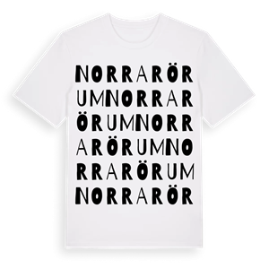 Norra Rörum ordlek t-shirt – ekologisk bomull t-shirt från Pinshirt