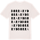 Vintage White t-shirt med Norra Ryd ordlek t-shirt