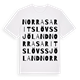 Norra Saritslövs Sjöland ordlek t-shirt