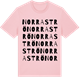 Pink Cotton t-shirt med Norra Strö ordlek t-shirt