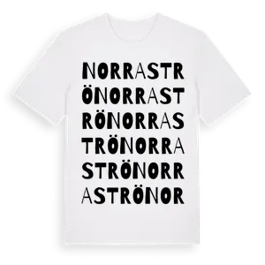 Norra Strö ordlek t-shirt – ekologisk bomull t-shirt från Pinshirt