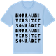 Blue Soul t-shirt med Norra universitetsområdet ordlek t-shirt