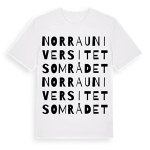 Norra universitetsområdet ordlek t-shirt – ekologisk bomull t-shirt från Pinshirt
