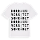 Norra universitetsområdet ordlek t-shirt